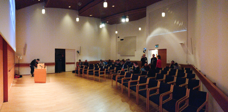 The technically well equipped hall in den Nordic House, Reykjavík