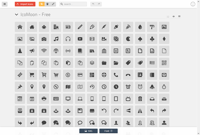 Online providers like IcoMoon let you tailor your individual icon fonts right away in your browser