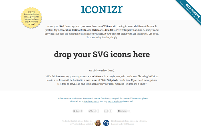 A limited version of iconizr is available online at iconizr.com
