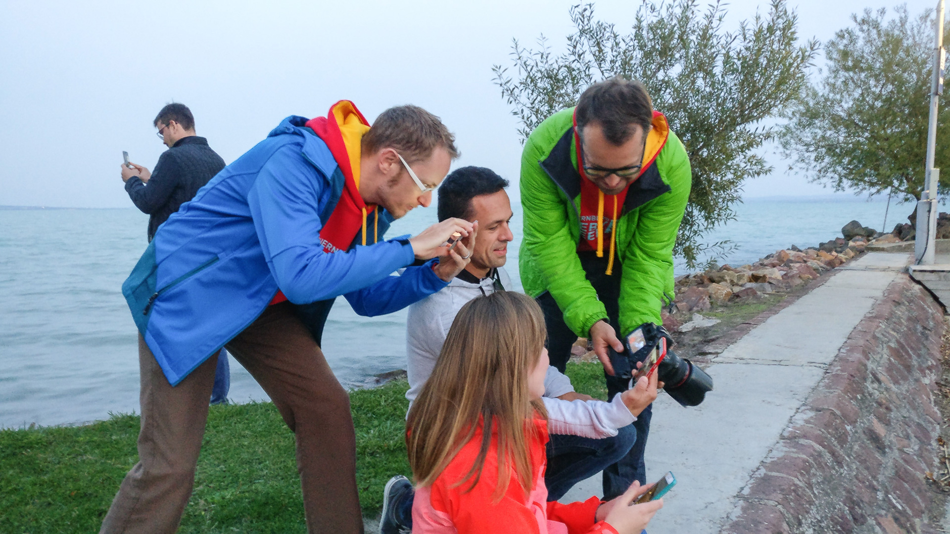 Team am Strand von Balatonszepezd