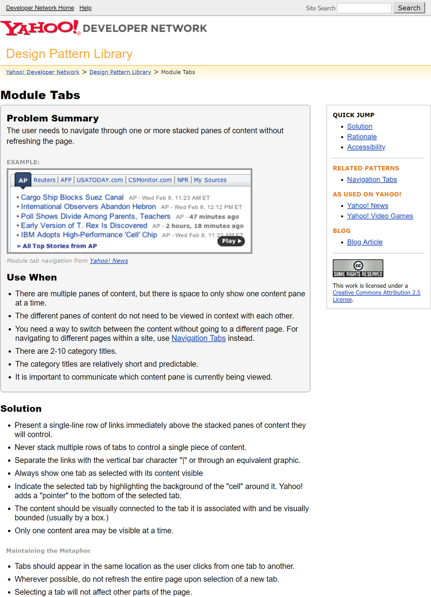 Module Tabs Pattern