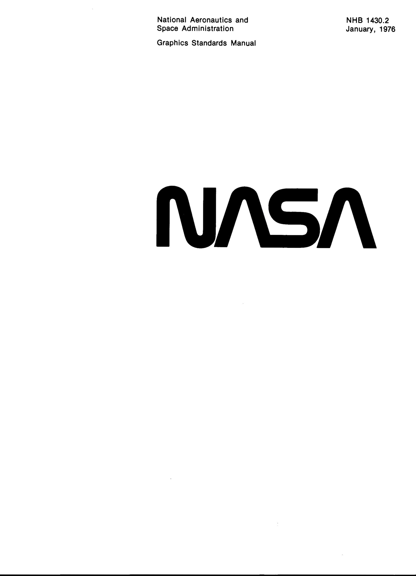 Cover of the NASA Graphics Standards Manual, 1976